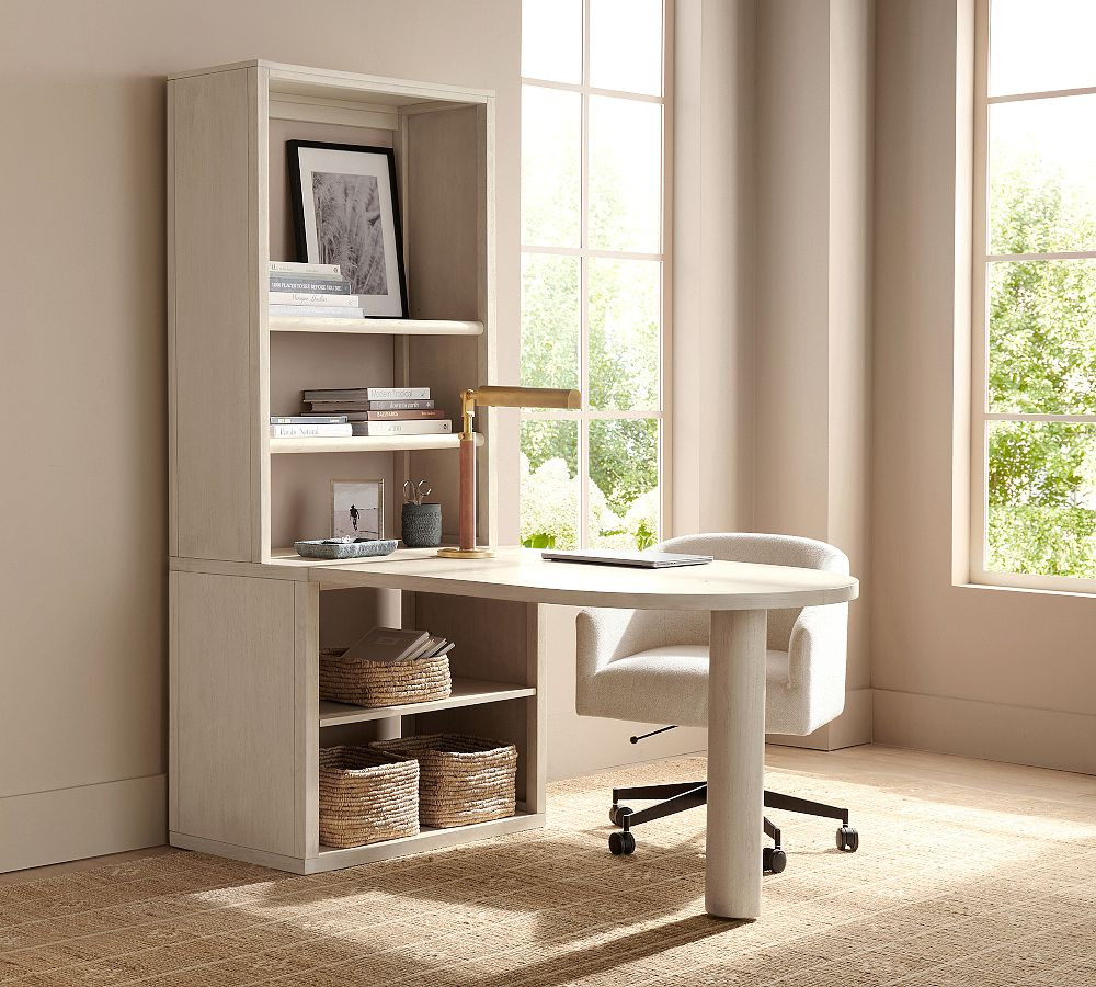 Cayman Peninsula Desk with Bookcase (36" x 66") | Pottery Barn (US)