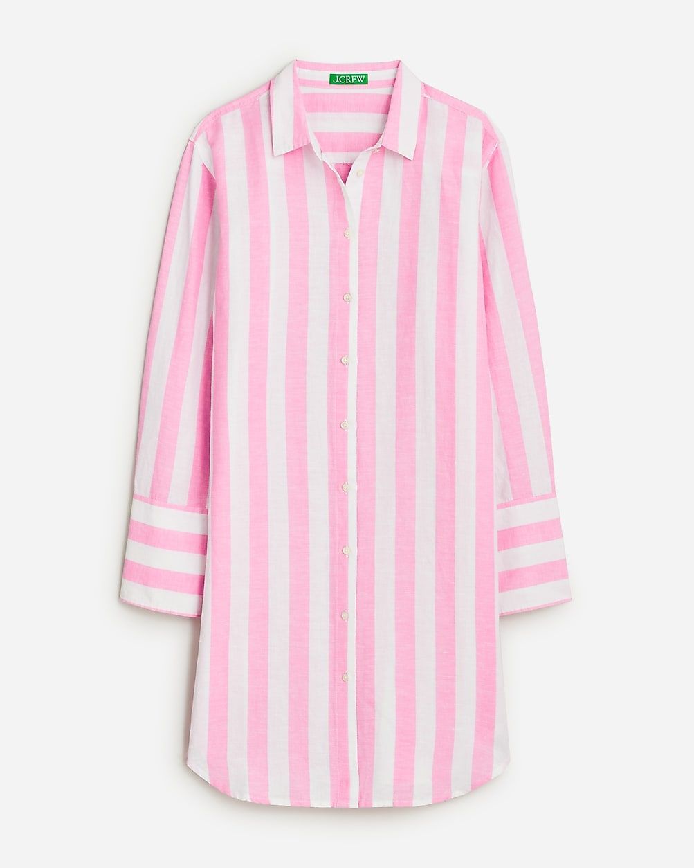 Linen-cotton blend beach shirt in stripe | J.Crew US