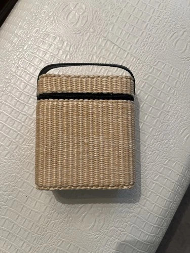 CHANEL Les Beiges Wicker & Faux Leather Makeup Bag Beige/Black Zipper | eBay | eBay US