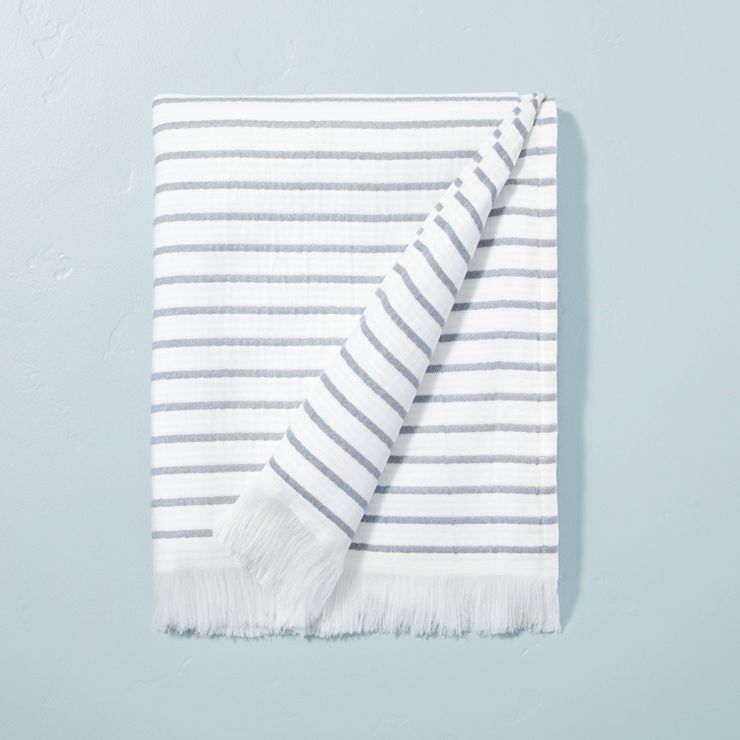 Allover Stripe Matelassé Throw Blanket - Hearth & Hand™ with Magnolia | Target