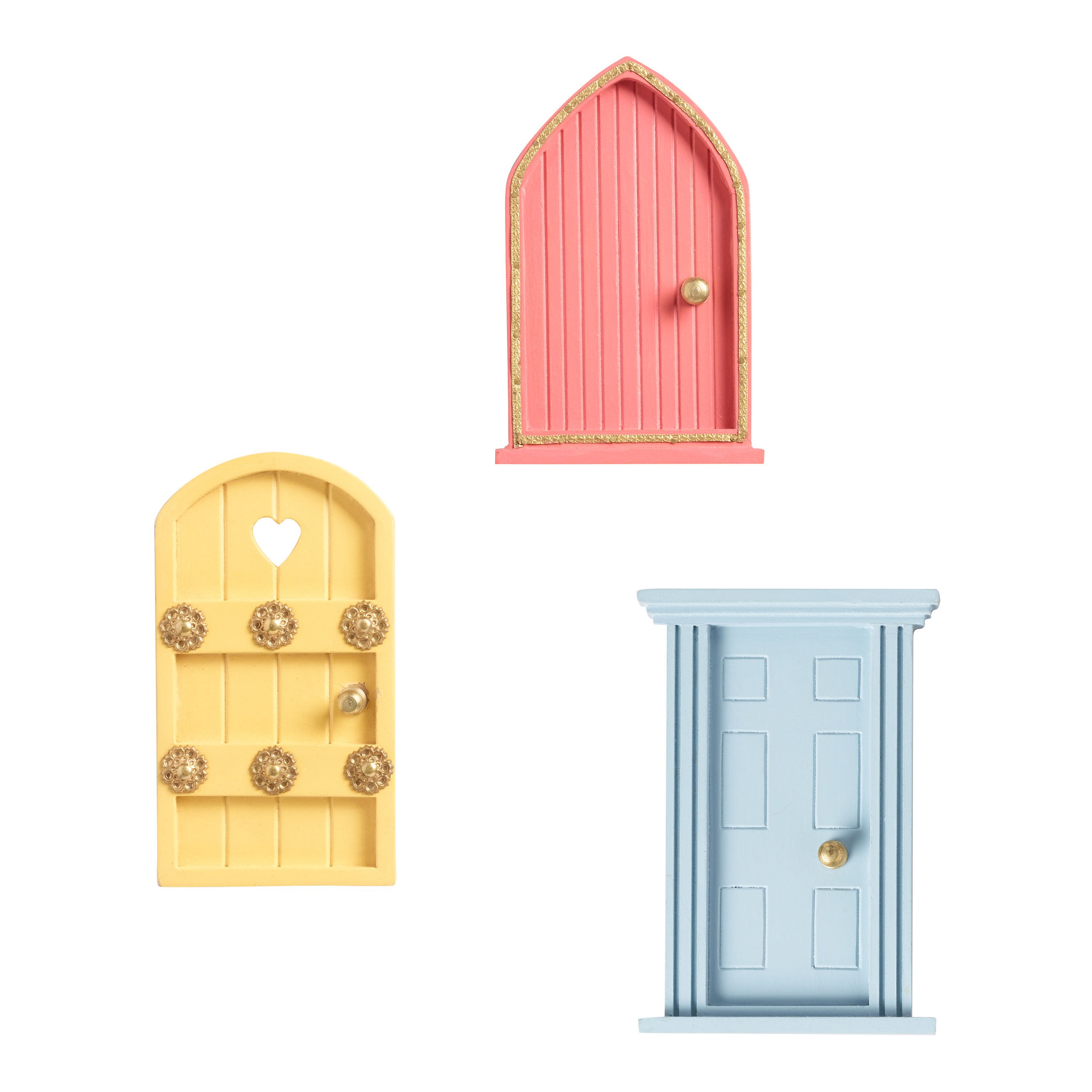 Painted Wood Fairy Doors Set of 3 | World Market