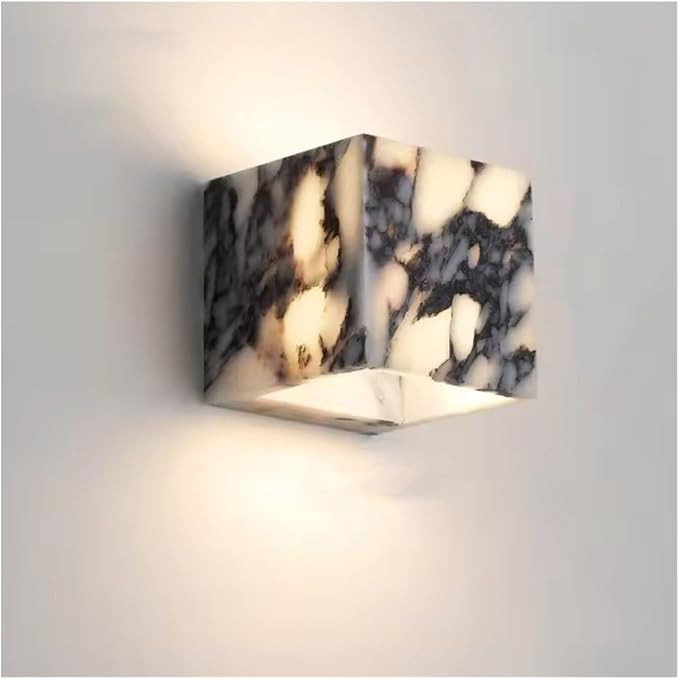 Led Wall Lamp Outdoor Waterproof IP65 Light Natural Marble Bedroom Beside Lights Square Rectangle... | Amazon (US)