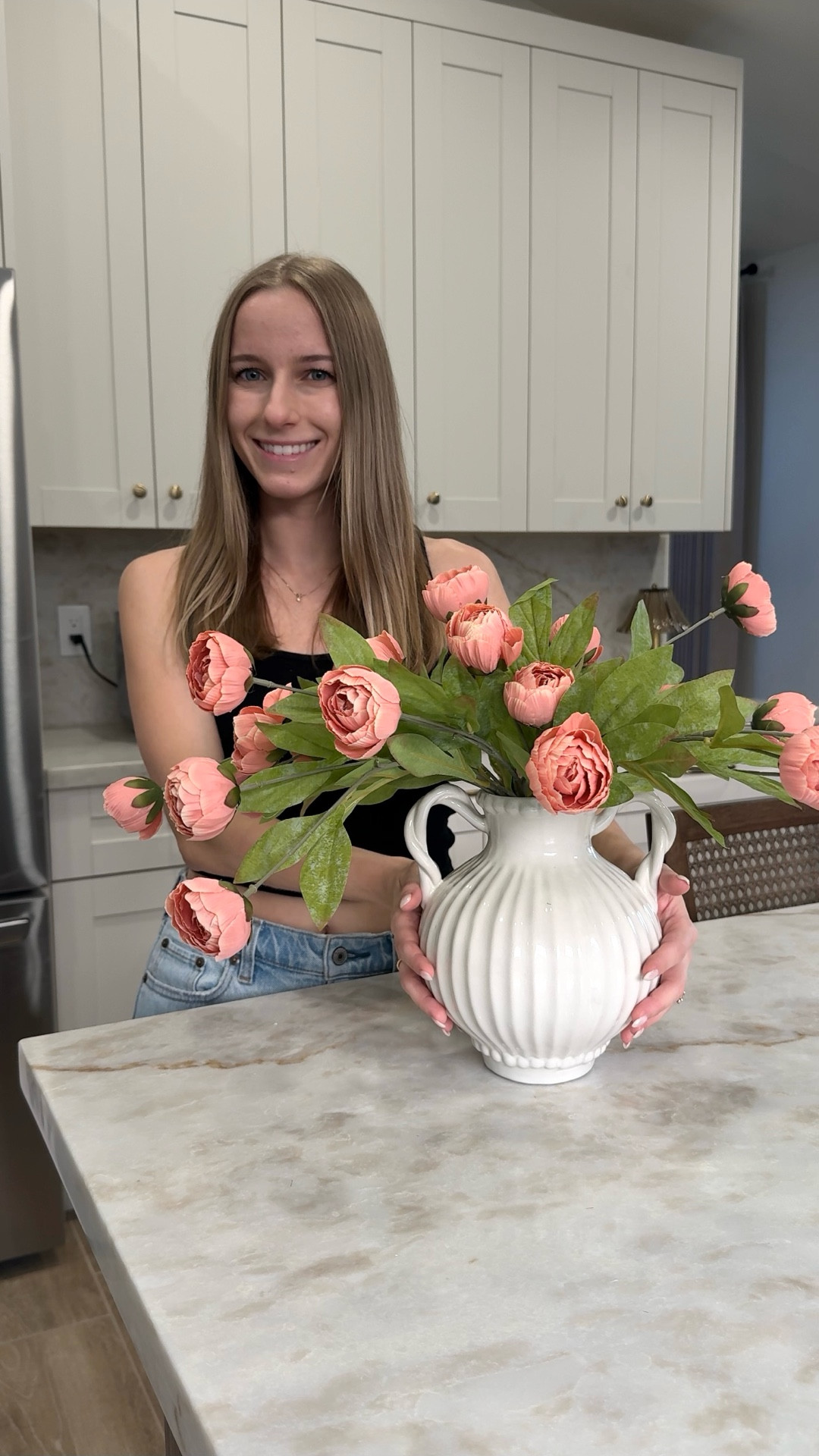 The BIGGEST mistake people make with faux florals. One simple change can elevate the look of your home decor. 

I got these faux peonies from Amazon and have them in 2 colors! So beautiful and realistic  
•
•
Kitchen centerpiece, island centerpiece, coffee table center piece , spring flowers, spring florals, spring stems, peony, peonies, home decor, whimsy, pink peonies, pink flowers, fake flowers, decorating tips, decorating advice 

#LTKSeasonal #LTKSpringSale #LTKHome