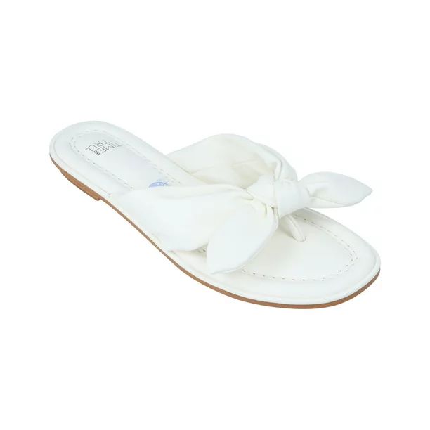 Time and Tru Women's Bow Thong Sandal - Walmart.com | Walmart (US)