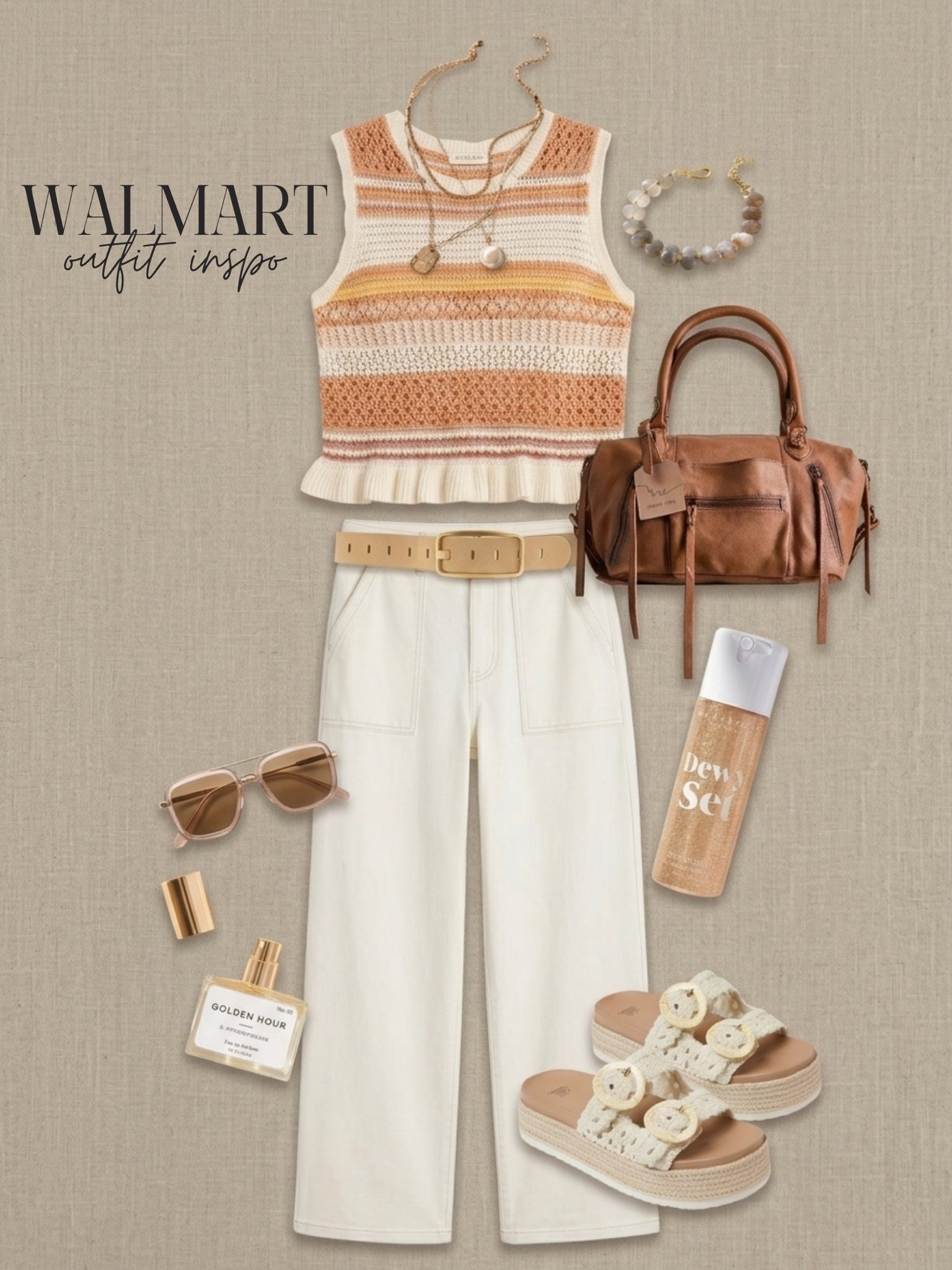 Boho chic outfit inspo from Walmart 🤍 this crochet top is a Zara look for less! I added elevated accessories to complete the outfit ✨

#LTKootd #LTKmomlife #LTKdayinmylife
