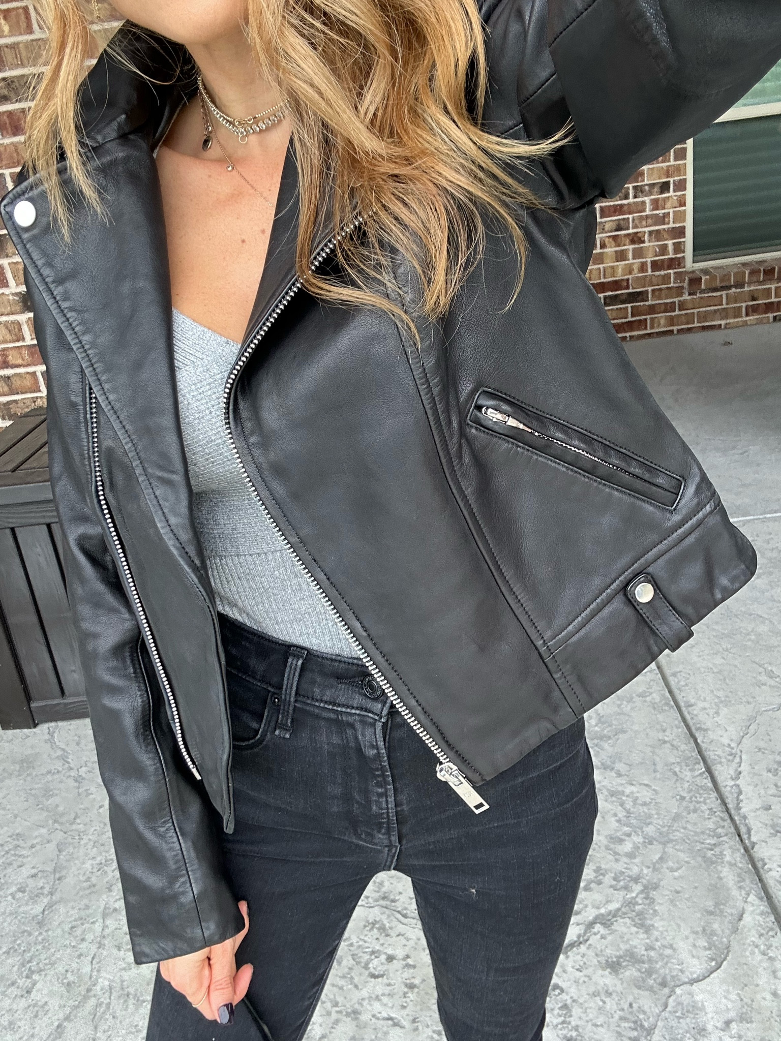 leather moto jacket size xxs on sale 30% off 

#LTKunder100 #LTKunder50 #LTKsalealert