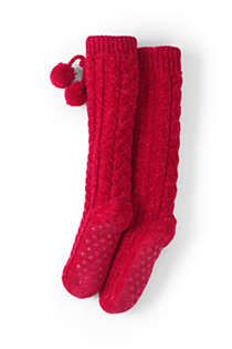 Draper James x Lands' End Women's Chenille Cable Knit House Slipper Socks | Lands' End (US)
