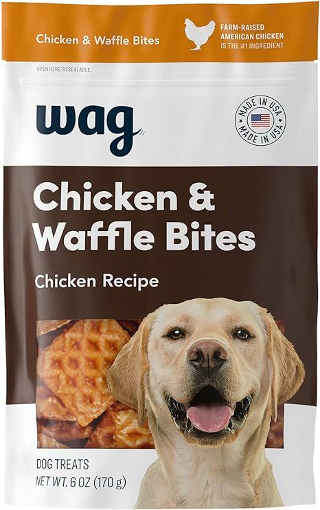 Amazon Brand - Wag Treats Chicken and Waffle Bites 6oz | Amazon (US)