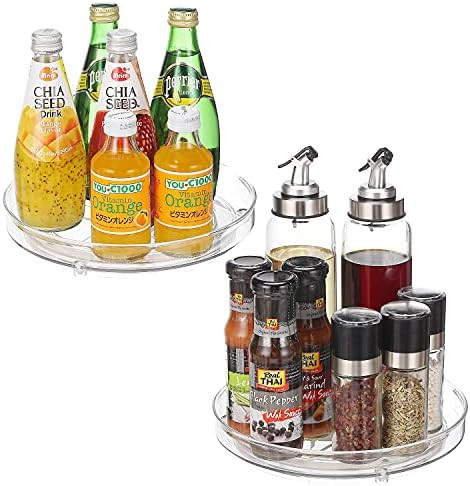 KaryHome 9 Inch Lazy Susan Cabinet Organizer, Plastic Lazy Susan Turntable for Pantry, Countertop... | Amazon (US)