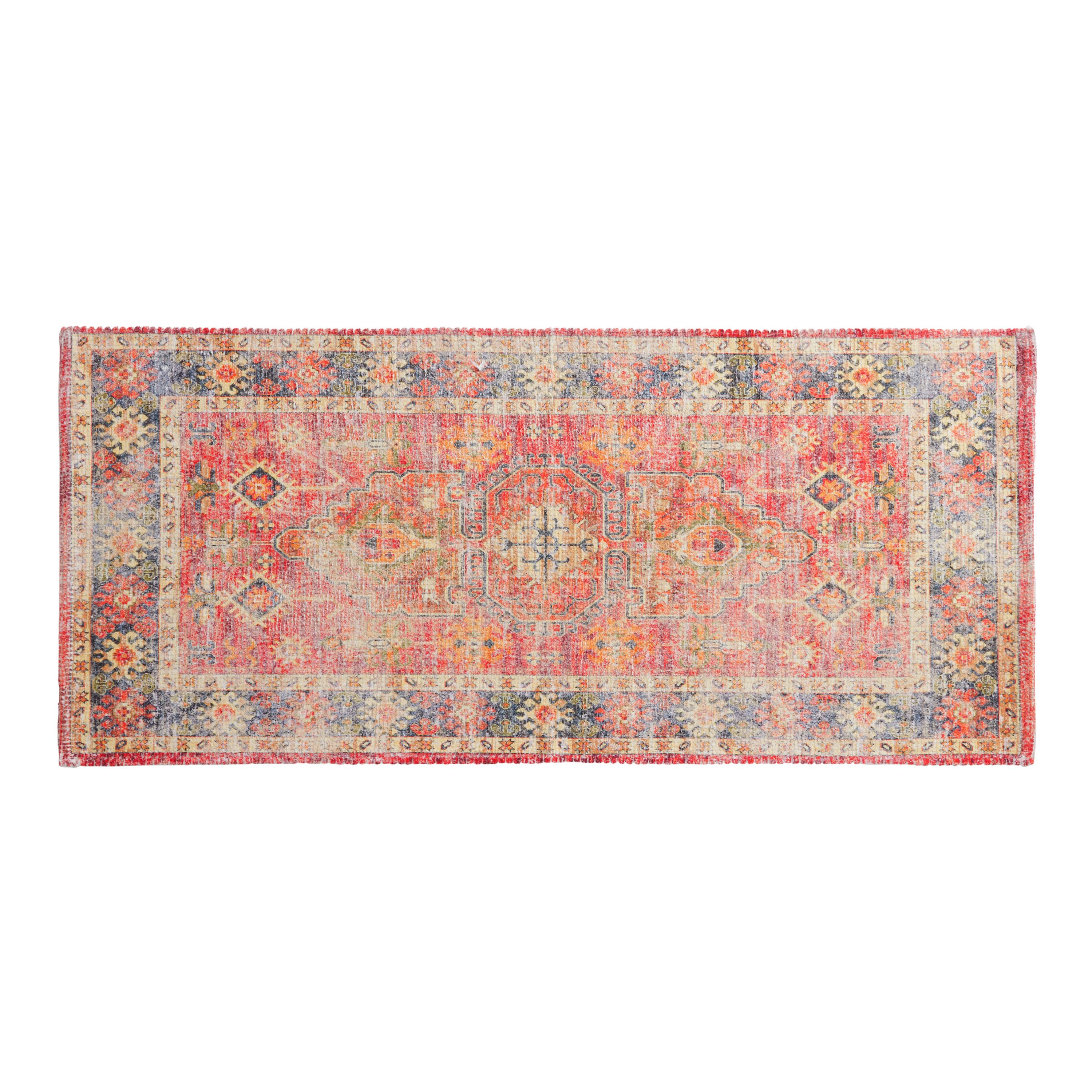 Alaina Multicolor Persian Style Rug Print Bath Mat | World Market