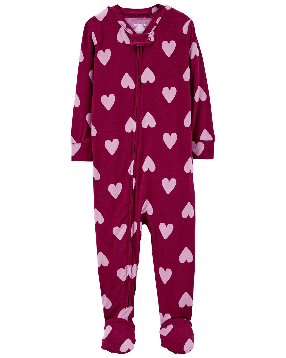 Maroon Baby 1-Piece PurelySoft Footie Pajamas | carters.com | Carter's