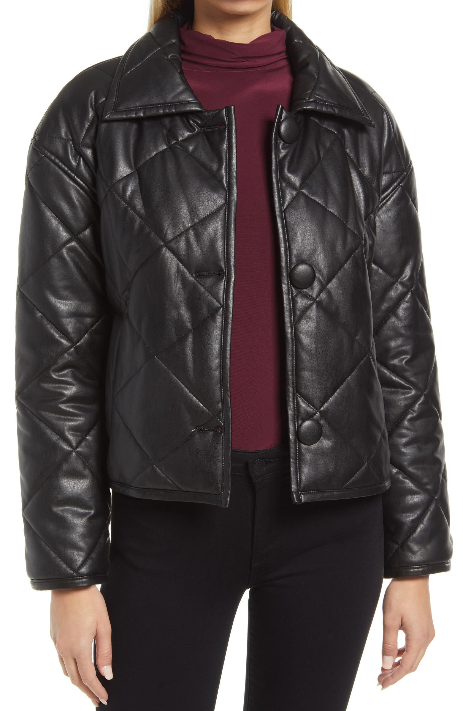 Quilted Faux Leather Jacket | Nordstrom