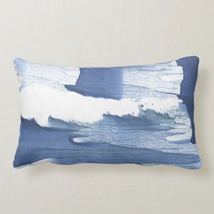 Dark blue watercolor lumbar pillow | Zazzle.com | Zazzle