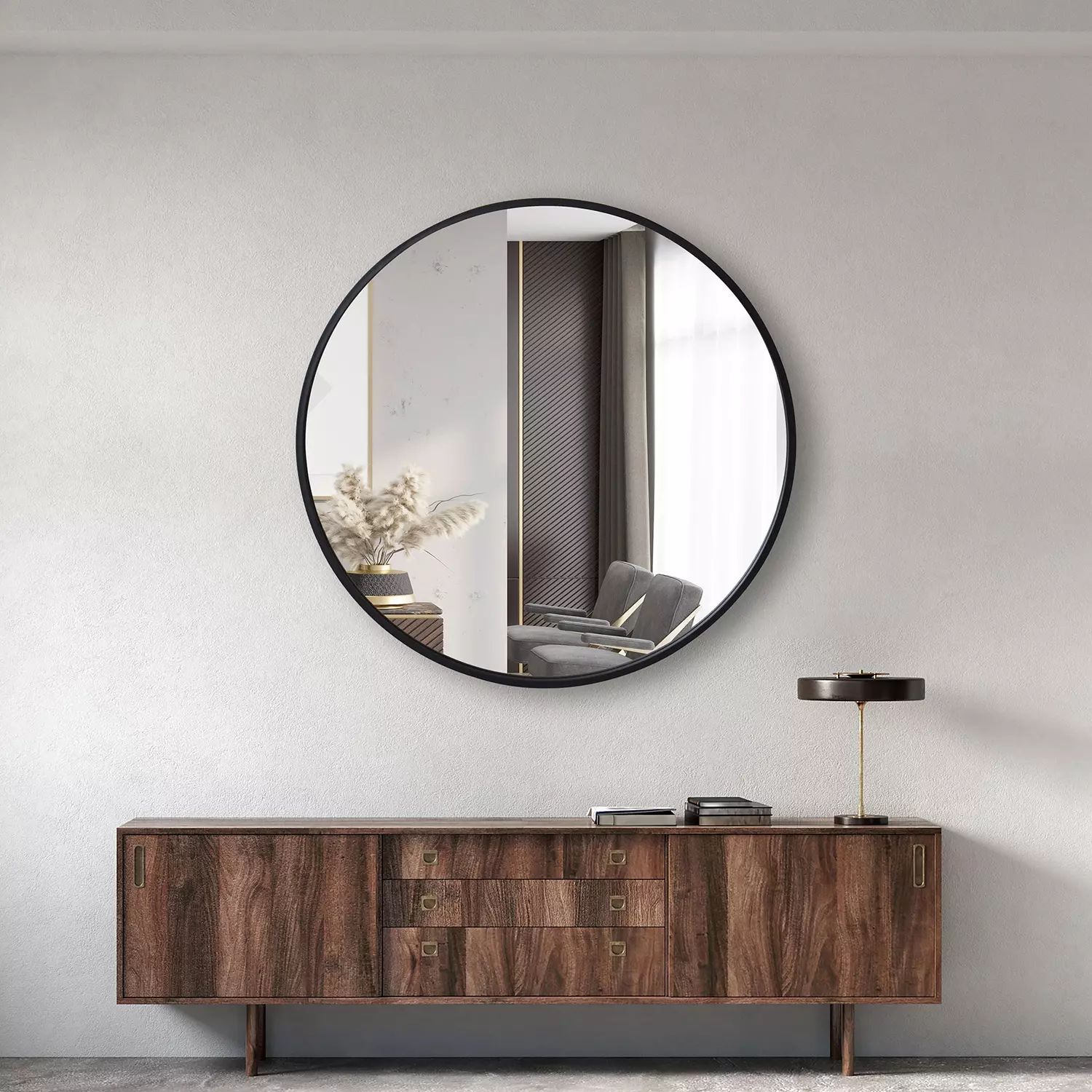 Jill Zarin 36" Elegant Round Metal Wall Mirror, Assorted Colors | Sam's Club