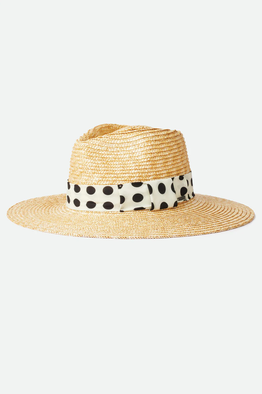 Joanna Hat - Honey/Black Dot | Brixton