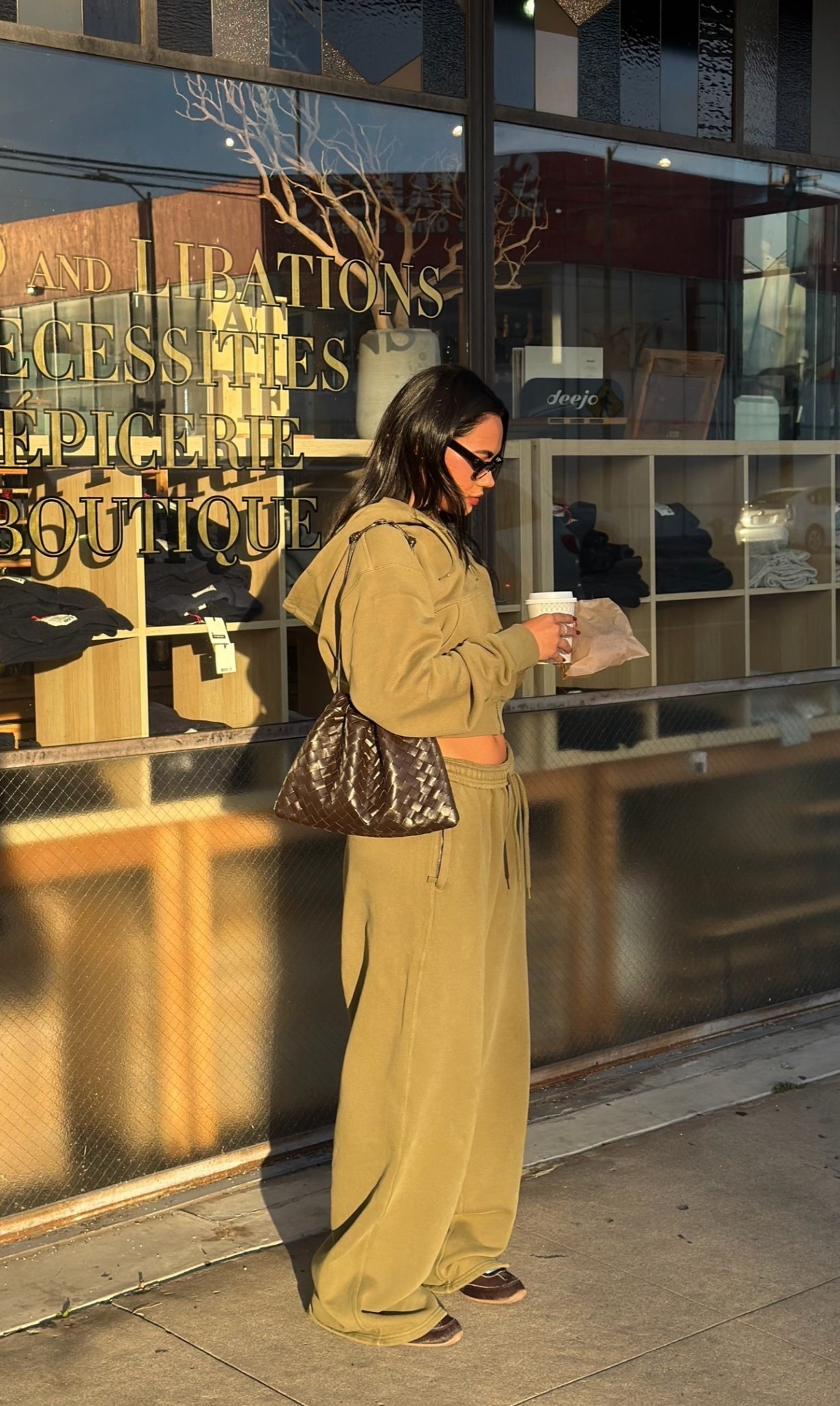 errands ootd | adidas green cropped sweater, sweatpants & sambas #adidas 

#LTKstorytime #LTKCyberWeek #LTKSeasonal