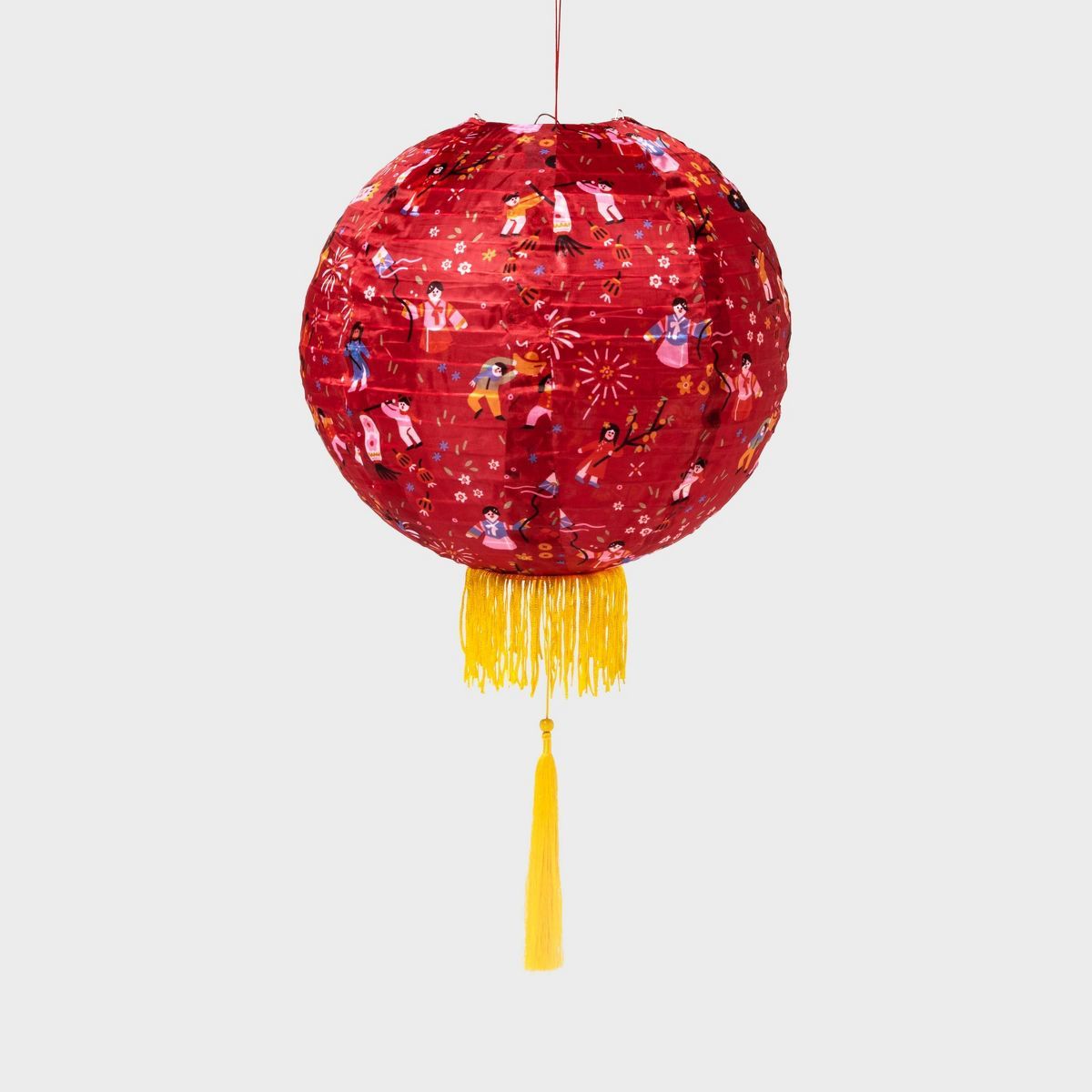 Lunar New Year Fabric Round Hanging Lantern | Target