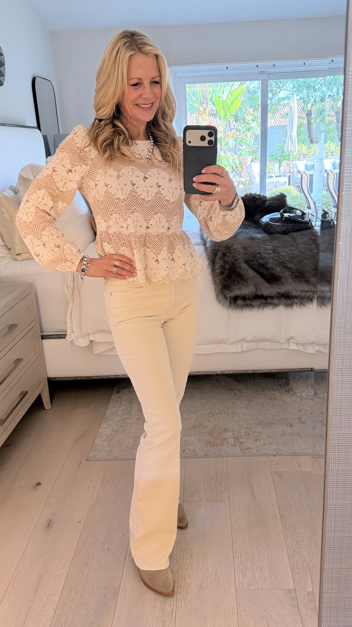 A feminine lace peplum top is always a wardrobe staple.  Flattering fit, easy to style for casual or dressy looks, and perfect for spring outfits. Best part… it’s not see-through.  

#LTKWorkwear #LTKOver40 #LTKootd