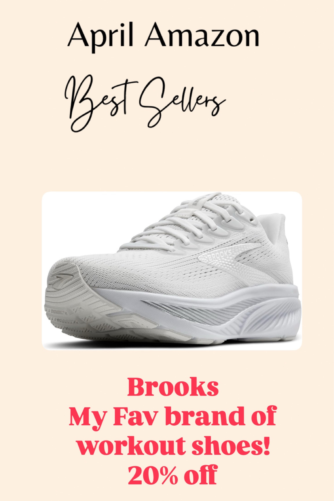 Brooks is my favorite brand of workout shoes! 20% off
Sneakers
Workout shoes 

#LTKSaleAlert #LTKootd #LTKfitnessgoals