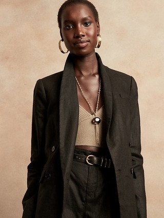 Petite Linen Blazer | Banana Republic (US)
