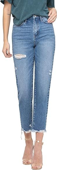 VERVET by Flying Monkey Distressed MOM Jean, Light Blue | Amazon (US)