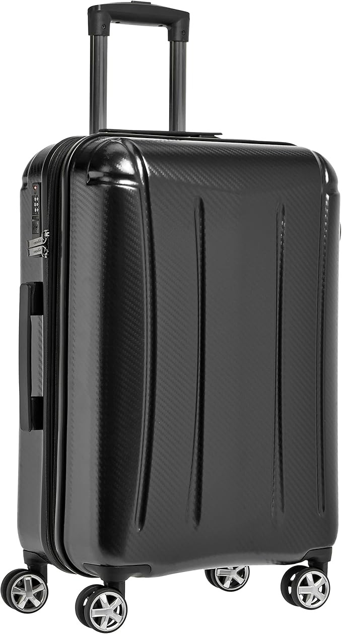 Amazon Basics Oxford Expandable Spinner Luggage Suitcase with TSA Lock - 30.1 Inch, Black | Amazon (US)
