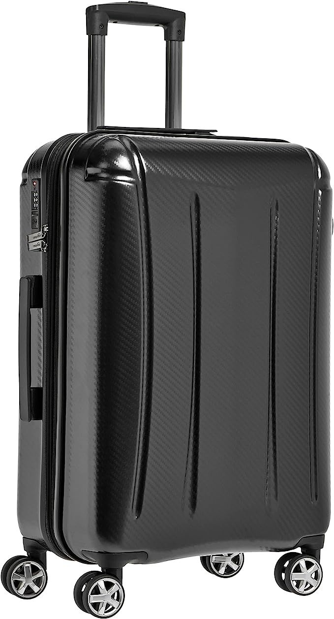 Amazon Basics Oxford Expandable Spinner Luggage Suitcase with TSA Lock - 30.1 Inch, Black | Amazon (US)