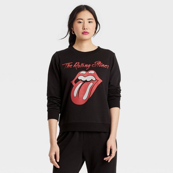 Women's The Rolling Stones Graphic Sweatshirt - Black | Target