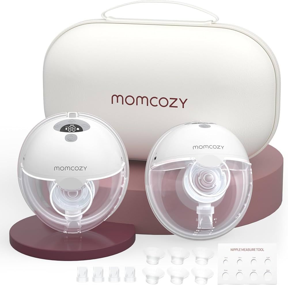 Momcozy Breast Pump Hands Free M5, Wearable Breast Pump of Baby Mouth Double-Sealed Flange with 3... | Amazon (US)