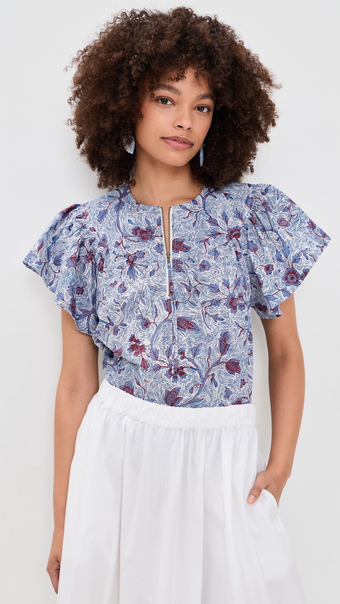 Perline Short Sleeve Cotton Blouse | Shopbop