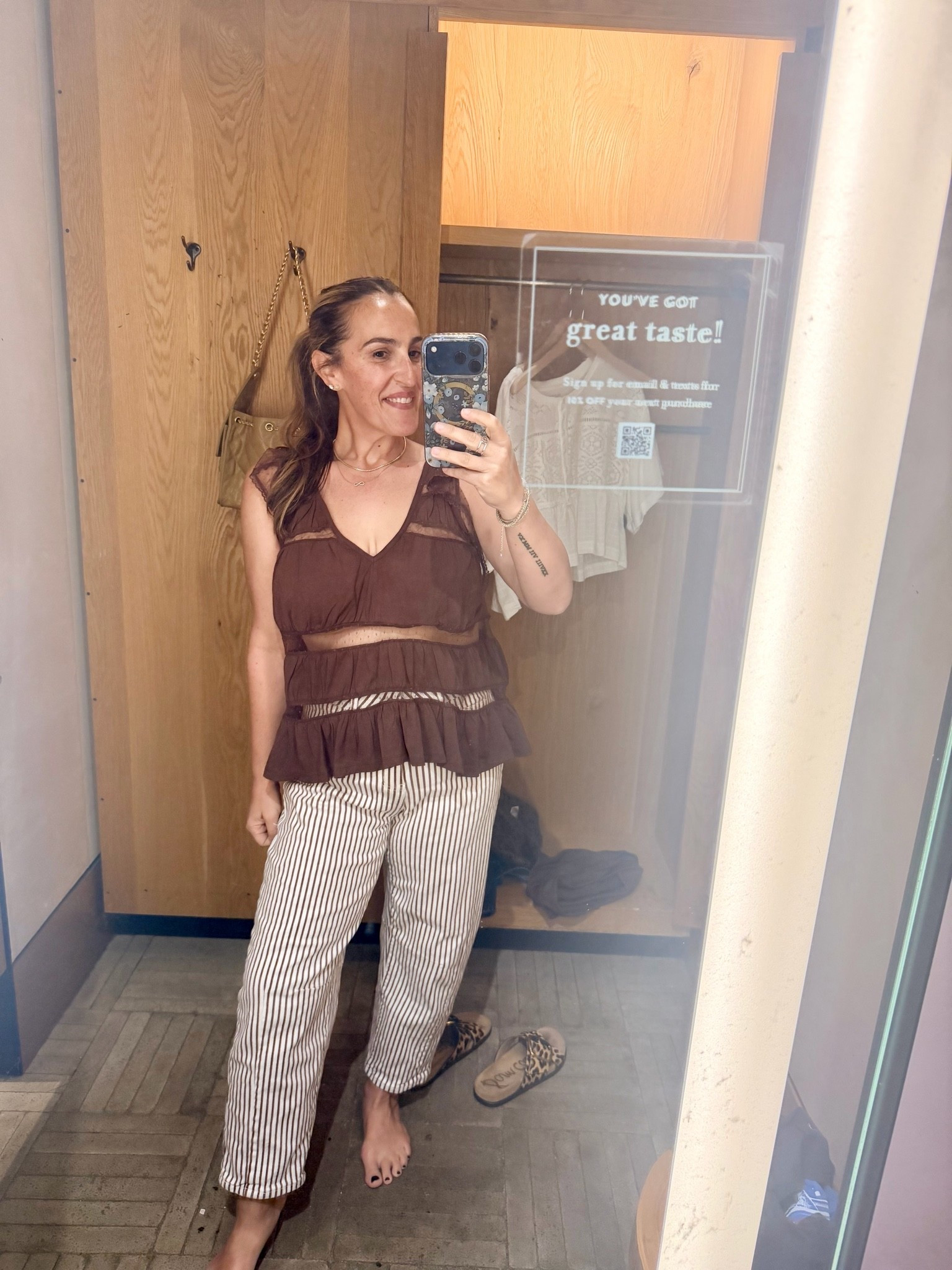 So in love with this new top from @Anthropologie 
Size down it runs really roomy! I’m a medium but could a small

#LTKmomlife #LTKstorytime #LTKOver40