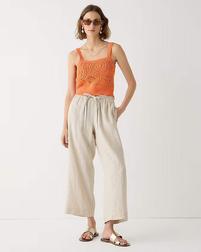 Wide-leg seaside pant in linen | J. Crew US