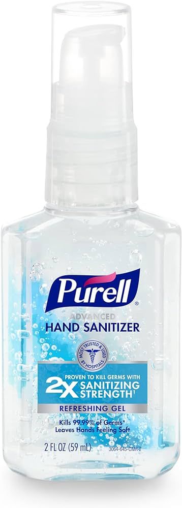PURELL Advanced Hand Sanitizer Refreshing Gel, Clean Scent, 2 fl oz Travel Size Pump Bottle (Pack... | Amazon (US)
