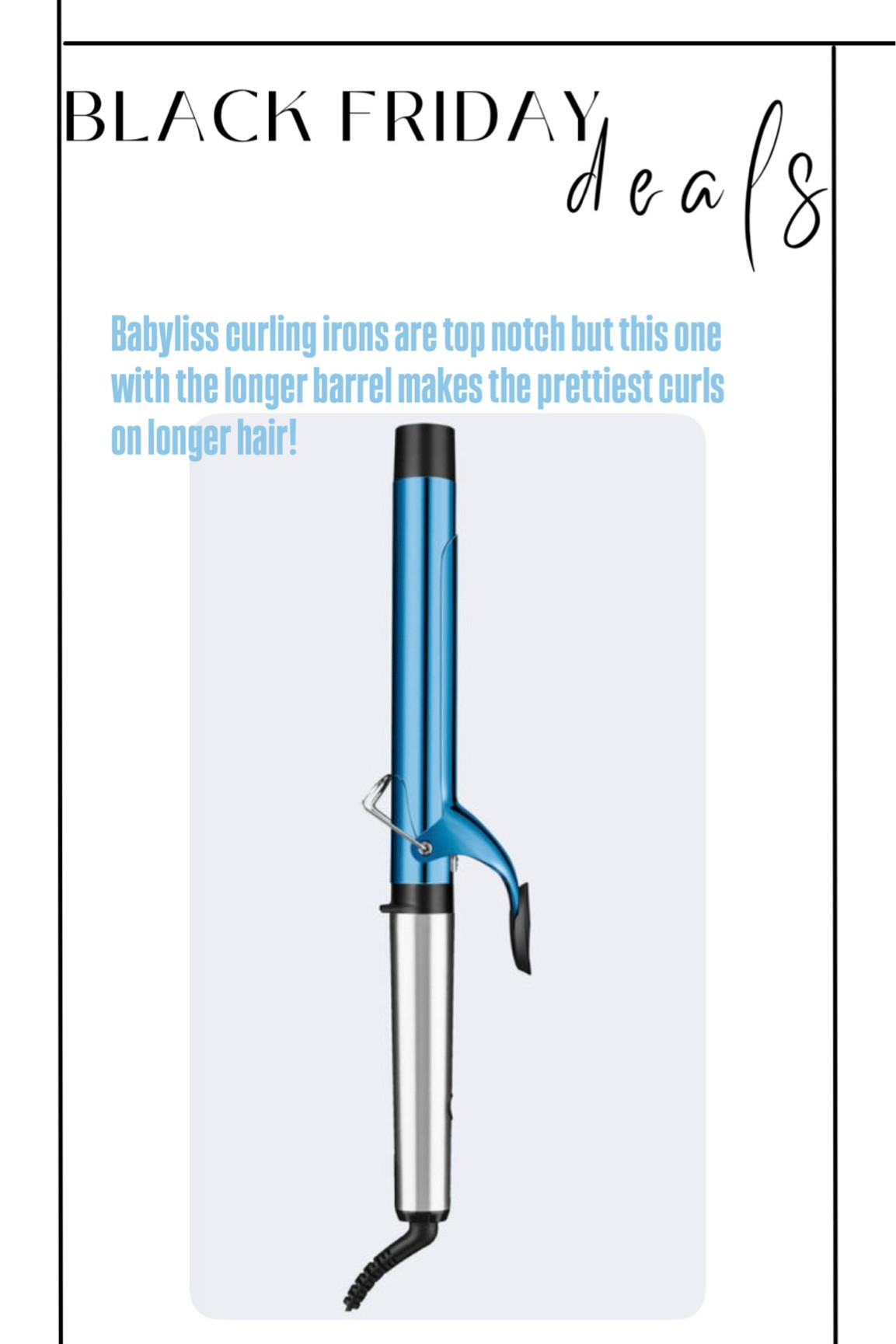 Babyliss Nano Titanium XL Curling Ironn

#LTKGiftGuide #LTKSaleAlert #LTKCyberWeek