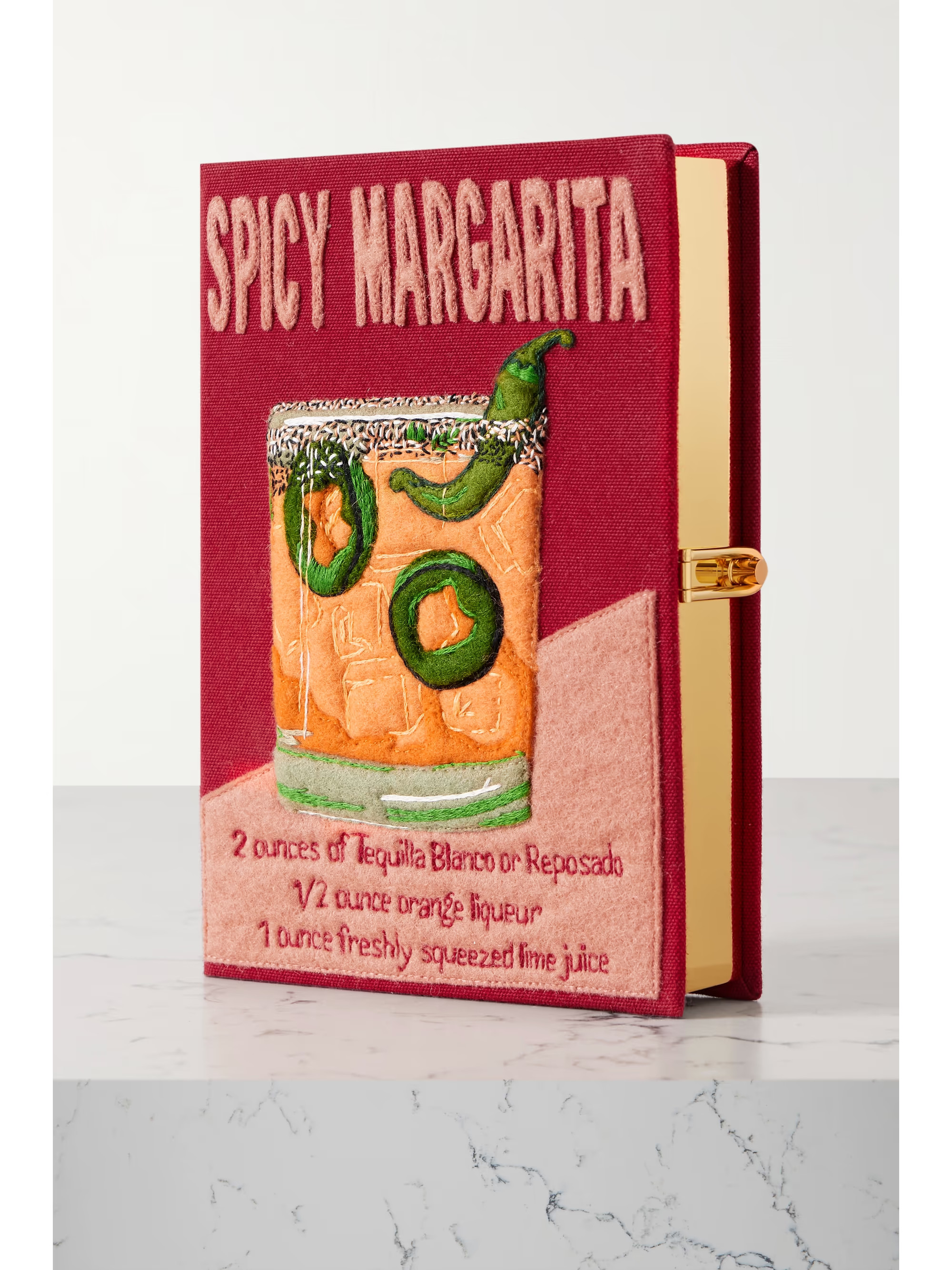 Spicy Margarita embroidered appliquéd canvas clutch | NET-A-PORTER (US)