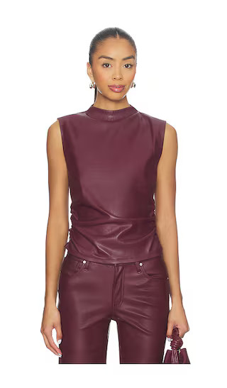 Vegan Leather Top in Port Royal | Revolve Clothing (Global)