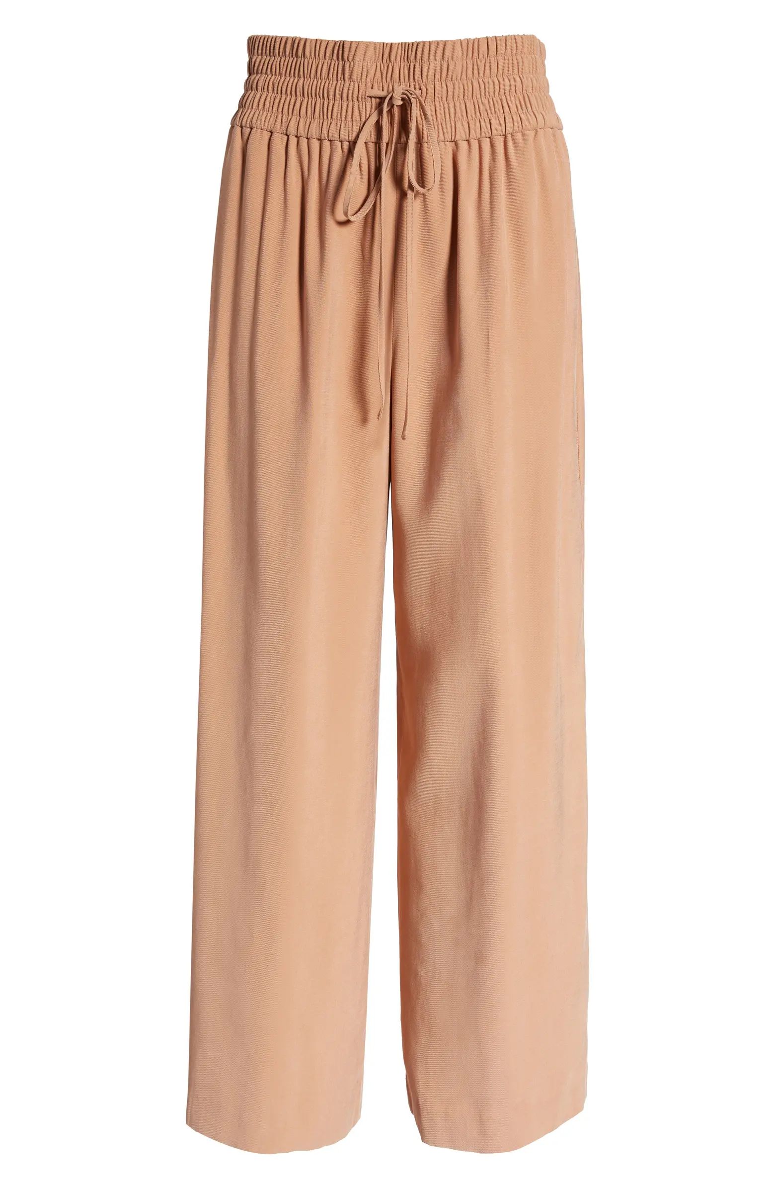 Open Edit Drawstring Wide Leg Pants | Nordstrom | Nordstrom