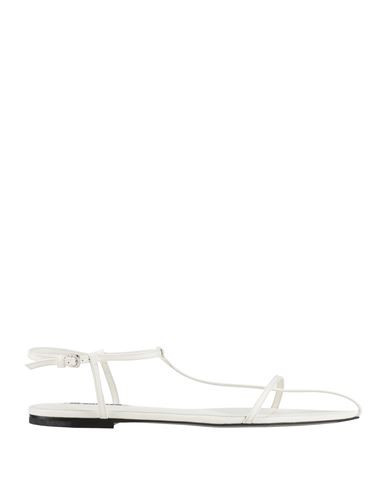 Jil Sander Woman Sandals White Size 8.5 Leather | YOOX (US)