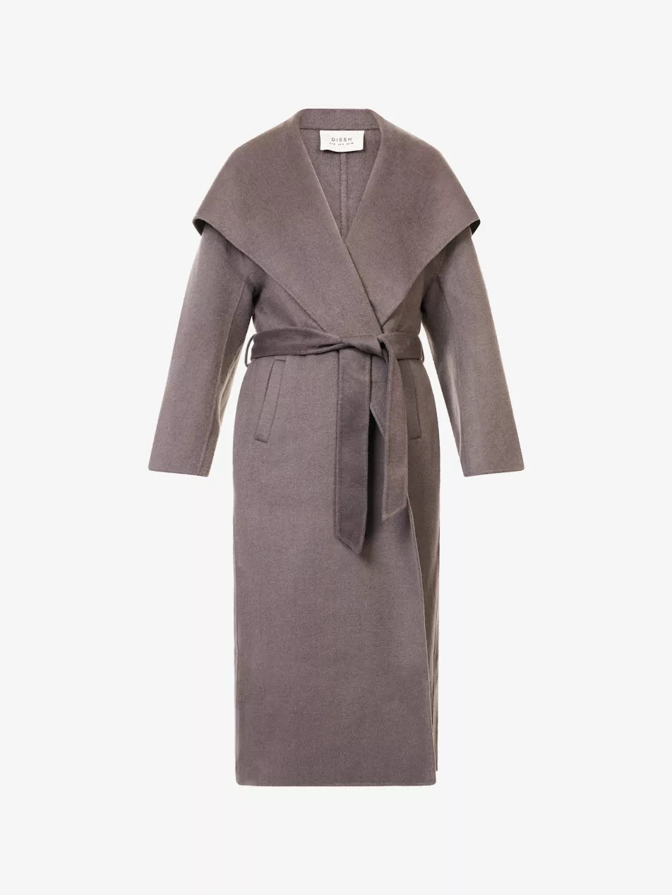 Lucia Marle Belted Wool-Blend Coat | Selfridges