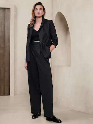 High-Rise Linen-Cotton Pant | Banana Republic Factory