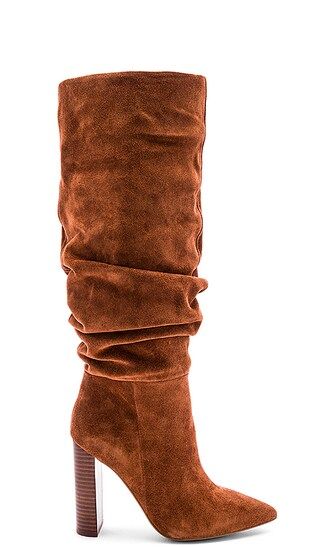 Steve Madden Swagger Boot in Cognac Suede | Revolve Clothing (Global)