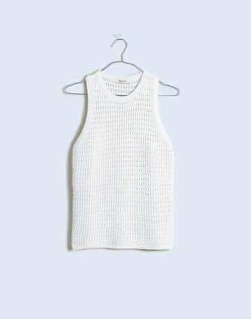 Crochet-Knit Crewneck Sweater Tank | Madewell
