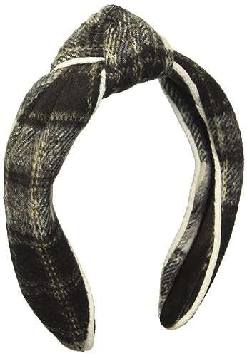 Mud Pie Women's Plaid Headband, Black, One Size | Amazon (US)