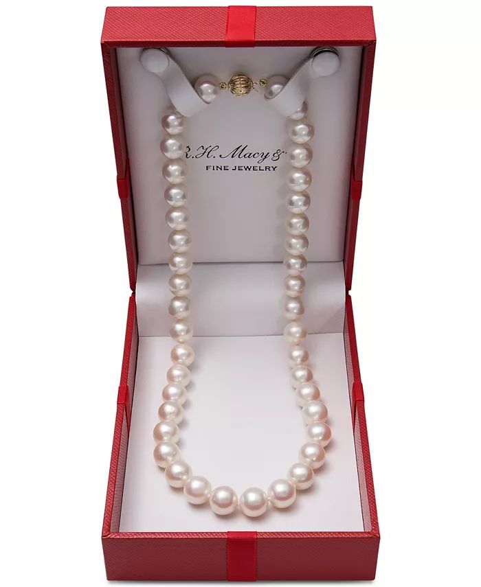 Cultured Freshwater Pearl (9-1/2mm) Collar 18" Necklace | Macy's