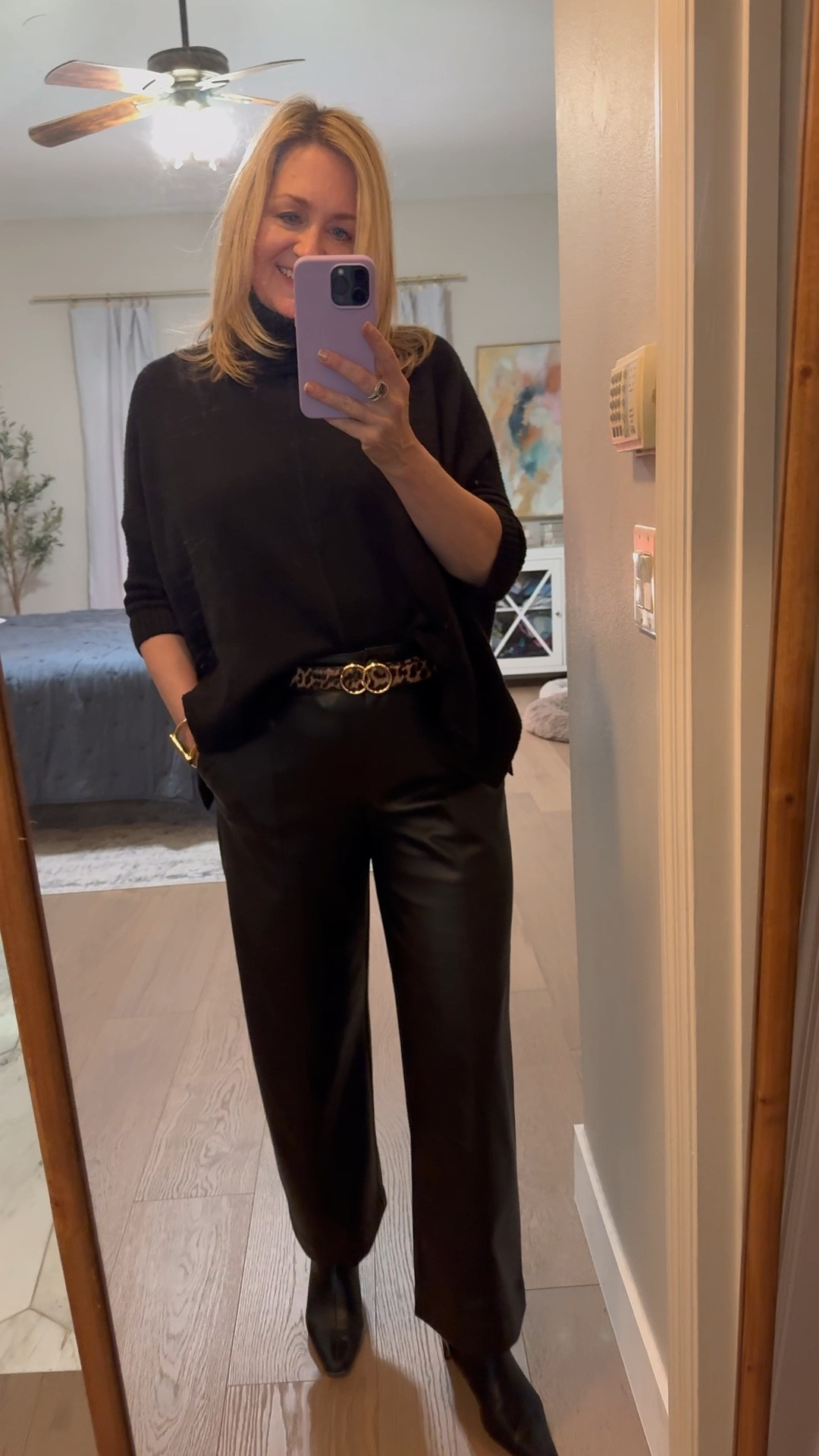 My favorite faux leather pants! 

#LTKdayinmylife #LTKootd #LTKSeasonal