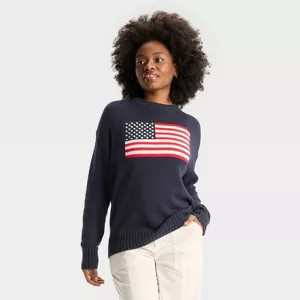 Women's Crewneck Americana Pullover Sweater - Wild Fable™ | Target