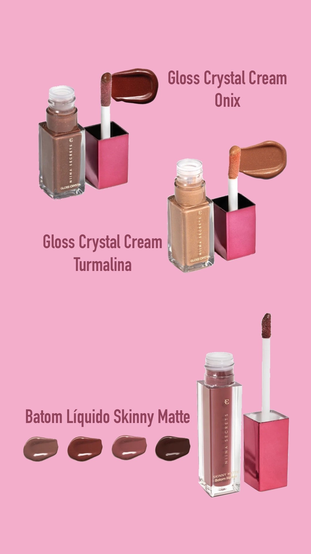 Lançamentos de Make Linha Niina Secrets 🩷 25% de desconto na compra de 2 ou mais itens • 
cupom LIVENIINA frete grátis + 5 amostras em compras acima de R$119



#LTKpromo #LTKbeleza #LTKbrasil