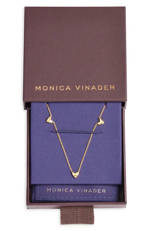 Monica Vinader Heart Station Necklace in 18K Gold Vermeil at Nordstrom | Nordstrom