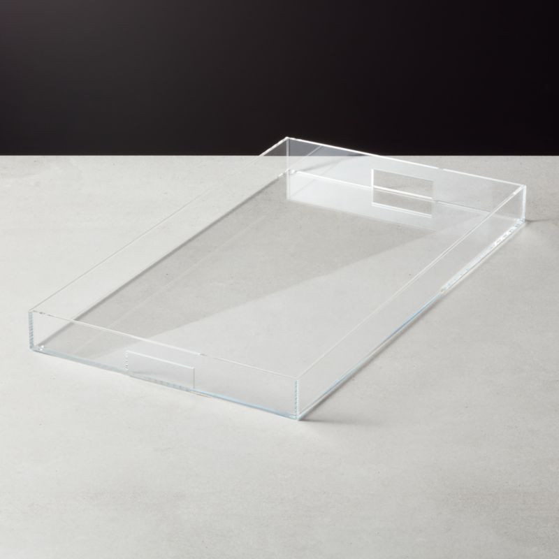 Acrylic Clear Rectangle Tray 24x14 + Reviews | CB2 | CB2