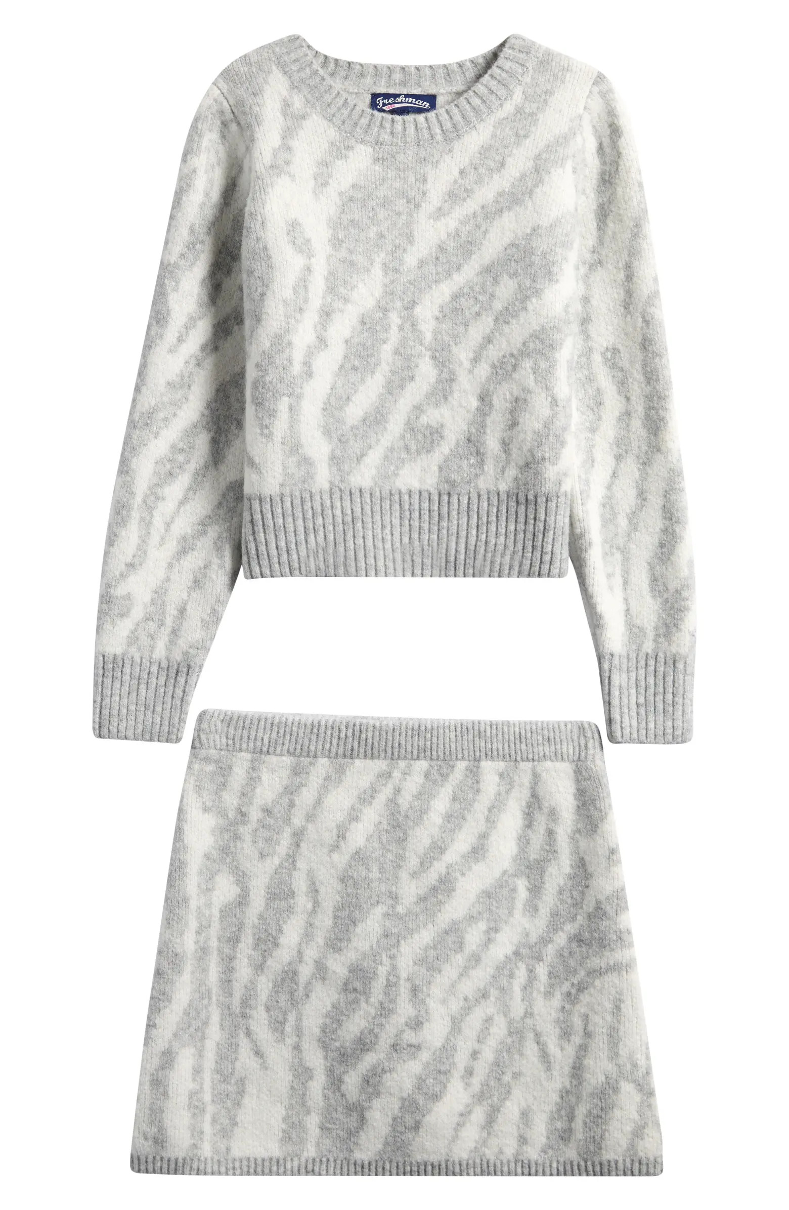 Kids' Zebra Stripe Sweater & Sweater Skirt Set | Nordstrom